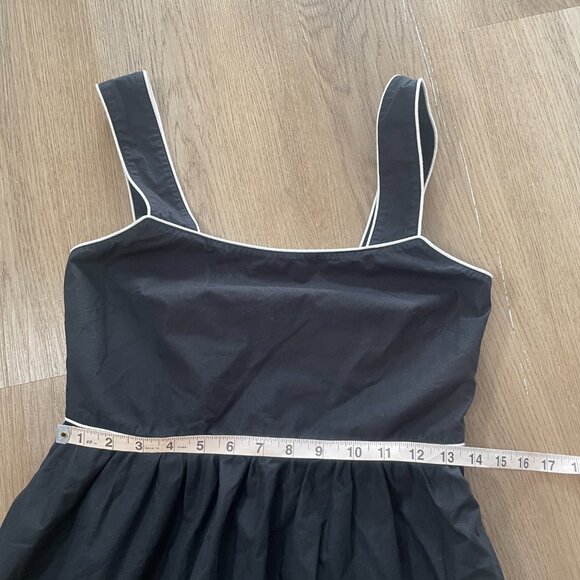 Kerri Rosenthal Emma Maxi Dress black S small Gauze smocked pockets apron - Picture 10 of 10